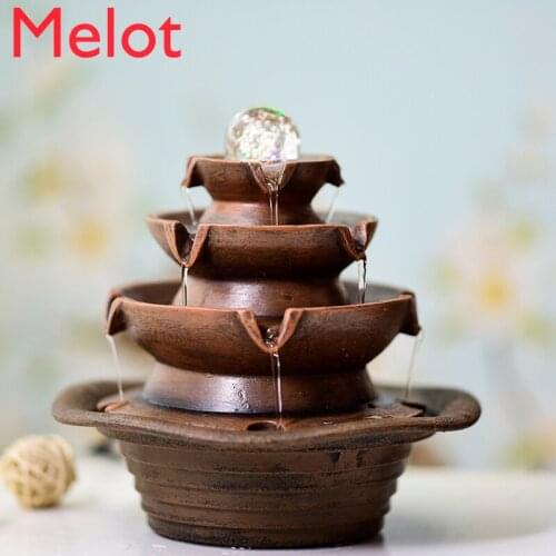 Simple Decorative Fountain Water Purifier Fountain Waterscape Decoration Crystal Ball Living Room Decorations Home Accessories