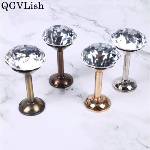 QGVLish 2Pcs/Pair Crystal Curtain Hooks Cloth Hat Tassel Brush Tower Hanger Holder Curtain Accessories Wall Hook Holdback