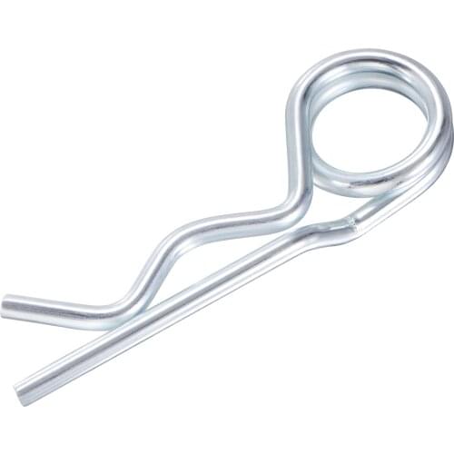 Uxcell R-Clip Pins - R Shaped Spring Cotter Pin Zinc-plating Trailer Tractor Mower Fastener Hardware for Car