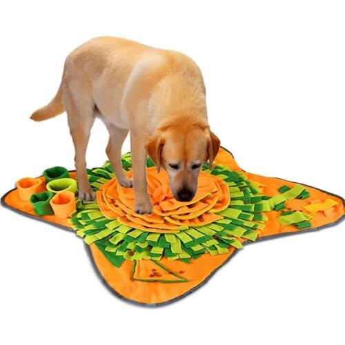 Pet Dog Snuffle Mat Pet Sniffing Training Blanket Detachable Fleece Pads Dog Mat Relieve Stress Nosework Puzzle Toy Pet Nose Pad
