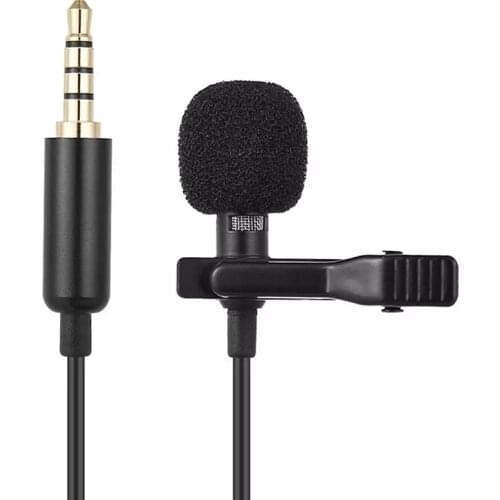 Omnidirectional Metal Microphone 3.5mm Jack Lavalier Tie Clip Microphone Mini Audio Mic For Computer Laptop Mobile Phone