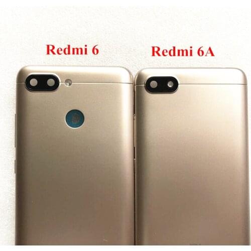 10x Back Battery Cover Door Housing + Camera Lens + Side keys Buttons Replacement Parts For Xiaomi Redmi 6 6A