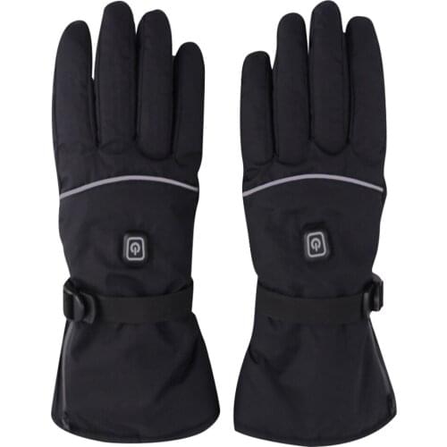 2pcs Winter Electric Heated Gloves Windproof Cycling Ski Outdoor Hand Warmer Electric Thermal Heated Touch Screen Gloves