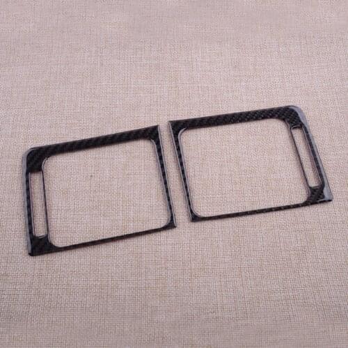 1 Pair Carbon Fiber Car Air Vent Outlet Trim Sticker Interior Cover Fit for Subaru WRX STI 2015 2016 2017 2018 2019