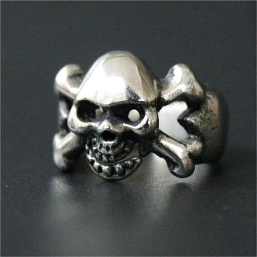 1pc Support Drop Ship New Ghost Skull Ring 316L Stainless Steel Jewelry Cool Punk Style Skull Ring