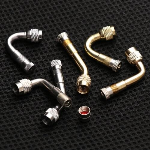 1PC Copper Cap Air Tyre Valve Extension Stem Rubber Sealing Ring Nozzle Adapter For Car Truck Motorcycle Cycling Accessories