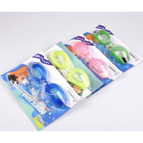 Swim Eyewear Silicone Swimming Goggles Waterproof Anti Fog Goggles Set Wide View Adjustable Glasses With Nose Clip Ear Plug 1pc