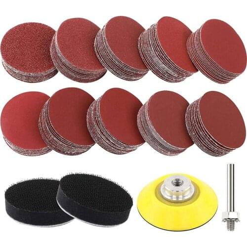 180pcs Sanding Discs Pad Kit for Drill Sander, Drill Sanding Attachment Sandpapers with Backer Plate 1/4 Inch