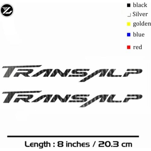 20.3cm/8 inch Motorcycle Individual Sticker Carbon Fiber Sticker Wheel Plastic Helmet 5D Carbon Sticker for HONDA TRANSALP