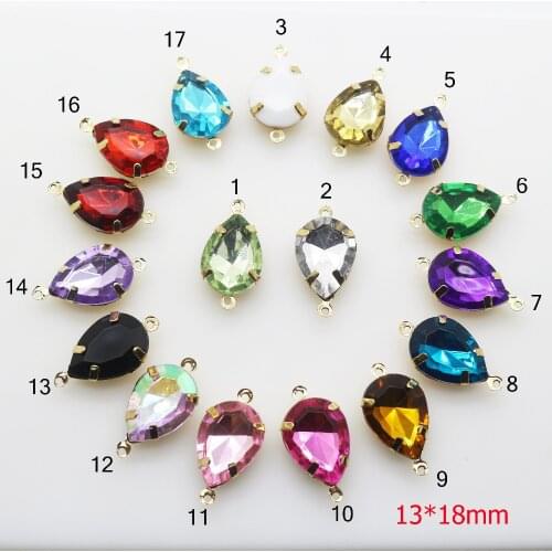 2017 New style 20pcs water drops Acrylic double circle buttons,Wedding decoration sewing accessories for Hair Flower