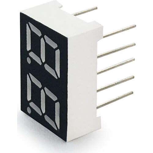 MCIGICM 20pcs 7 segment Common Anode 2 Bit digital Tube 0.28" 0.28in. Red LED Display 7 segmentos LED Digital tube