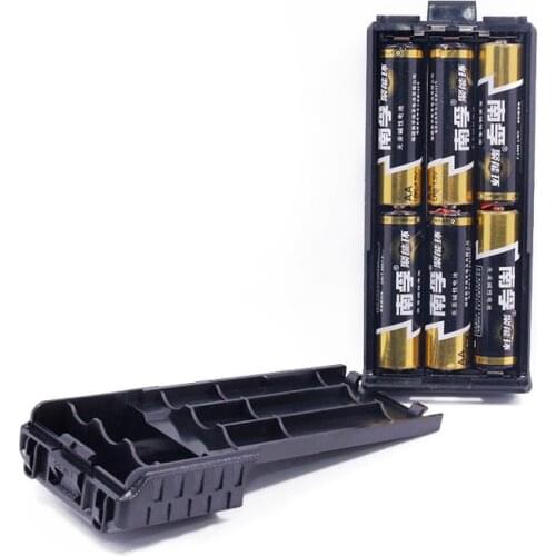 Baofeng UV-5R Battery Case 6xAA Shell Black For Baofeng UV-5R DM-5R Plus Series FM Transceiver Walkie Talkie Two Way Radio UV5R