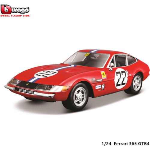 Bburago 1:24 Ferrari 365 GTB4 COMPETIZIONE 1A SERIE Alloy Luxury Vehicle Diecast Cars Model Toy Collection Gift