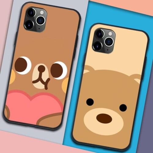 Cartoon Bear Phone Case for iPhone 11 12 Pro mini pro XS MAX 8 7 6 6S Plus X 5S SE 2020 XR phone case