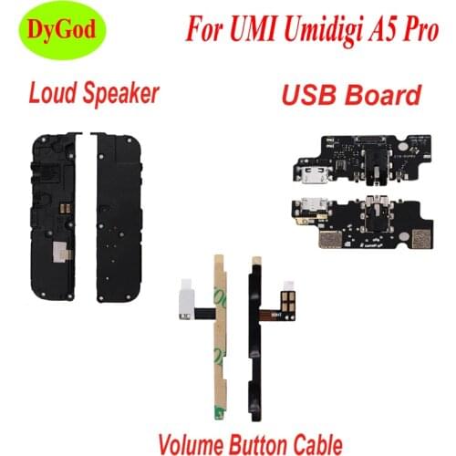 For UMI Umidigi A5 Pro Loud Speaker Assembly and USB Plug Charge Board For UMI A5 Pro Volume Button Flex Cable Phone Accessories