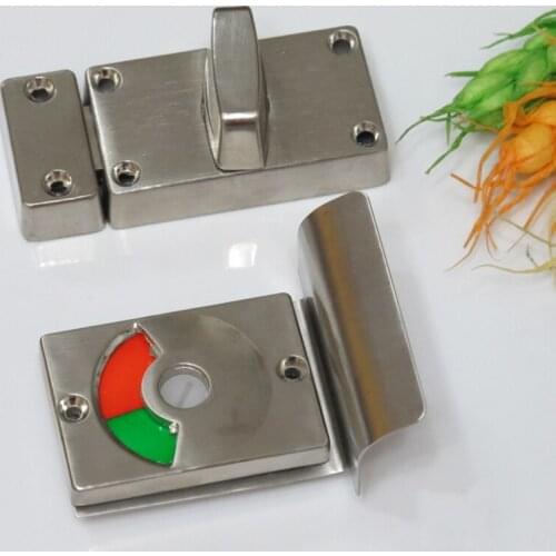 Public toilet partition was no indication lock bolt lock door stainless steel toilet partitions Locks HM110