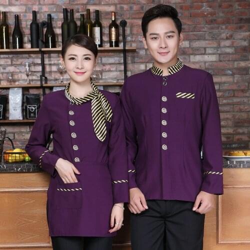 Western Restaurant Waiter Uniform Women Coffee Shop Waitress Uniform Women Cafe Food Service Staff Overalls Bar Kitchen WorkWear