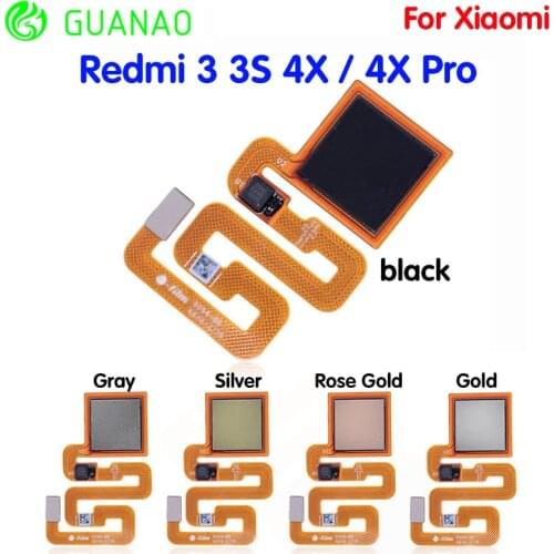ORIGINAL Fingerprint Sensor Flex Cable For Xiaomi Redmi 3 3S 4X / 4X Pro Finger ID Touch Flex Cable Replacement