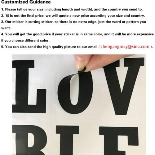 Custom Car Sticker All kinds of customized car stickers can be made Please contact us before placing an order DZ-0007