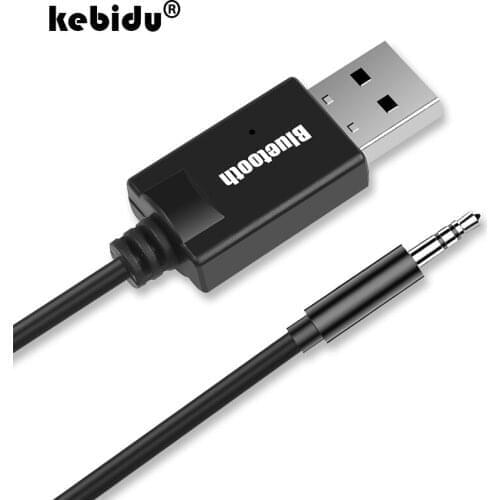 Kebidu Bluetooth 4.2 Stereo Adapter 3.5mm Audio AUX Car Receiver Adapter USB Bluetooth Wireless Audio Receiver for Speaker Y-16
