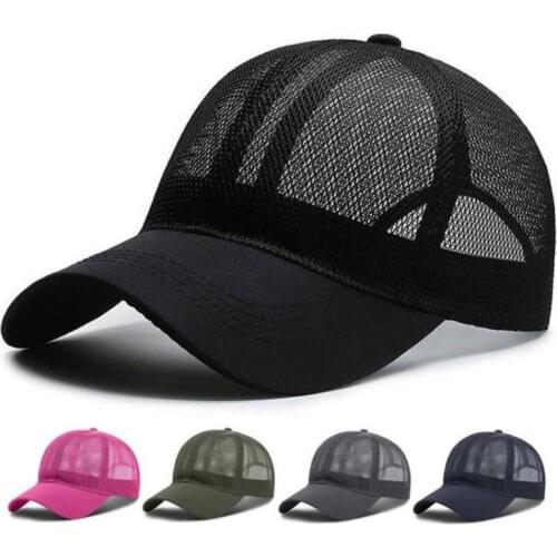 New Arrivals 2020 Fashionable Mesh Baseball Cap Men Women Breathable Cap Girls Summer Sunscreen Trucker Cap Snapback Adjustable
