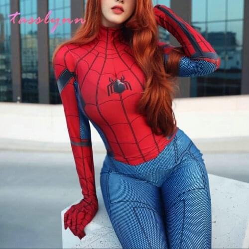 Hero Movie Costumes Spider Girl Cosplay Homecoming Spider Halloween Costume Spandex Body Suit for Women Anime Cosplay