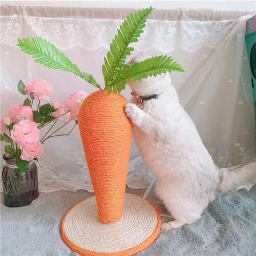 Sisal Cute Cat Climbing Frame Toy Simulation Carrot Two Color Sisal Grabbing Board Multifunctional Pet Products Cats Toys