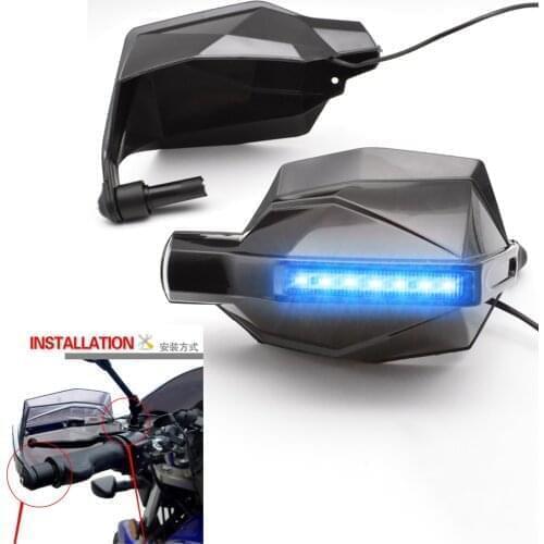 Motorcycle HandGuard Proguard System Guard Protector with LED Light For SUZUKI GSX250 GSX550 GSX600 GSXR1000 GSXR1100 Katana