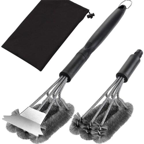 Stainless Steel Grill Cleaning Brush Escova De Grelha e Raspador Melhor Limpador De Churrasco Outdoor Grill Cleaning Brush