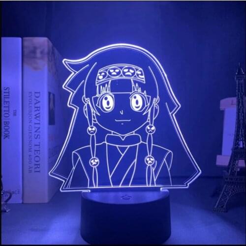 Hunter X Hunter LED Alluka Zoldyck 3D Night Light Anime Figure Lampara Cute Home Decoration Lighting Xmas Lights Bedroom Decor