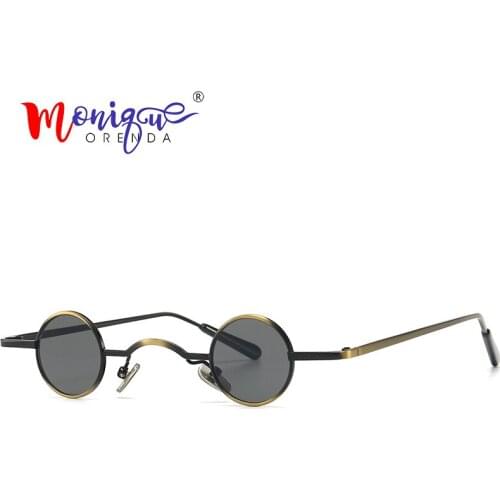 Cute small round sunglasses women luxury brand designer vintage 2019 punk retro color sun glasses fashion oculos de sol UV400