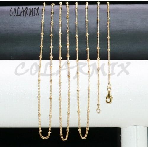 20 Pcs Gold color Metal chain necklace jewelry finding Jewelry Making accessories High quality jewelry chain necklace 9115