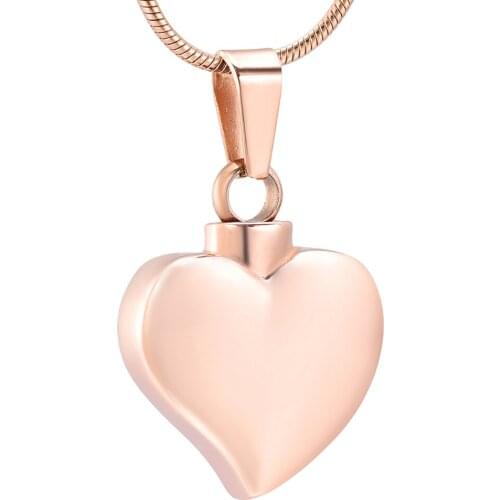 IJD12444 Heart-Shaped Trend Stainless Steel Cremation Keepsake Pendant for Ashes Memorial Necklace Souvenir Jewelry