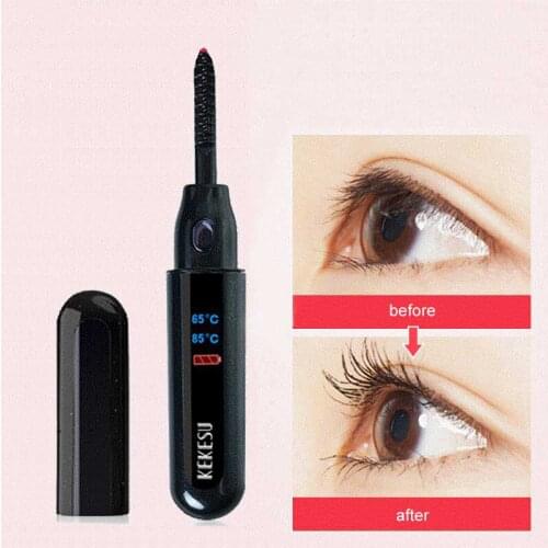 Rechargeable Electric Heated Eyelash Curler Perm Heated Eye Lash Two Gears Led Display Adiabatic Comb Design Eye Make Up Tool