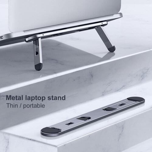 Laptop Stand for MacBook Air Pro Adjustable Aluminum Laptop Riser Foldable Portable Notebook Stand for 11/13/17 Inch