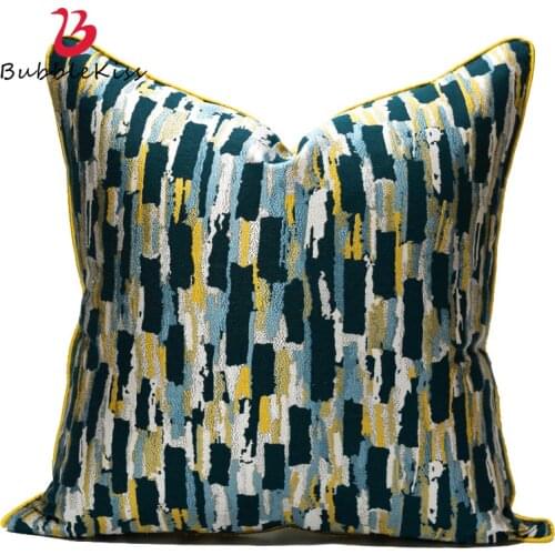 Bubble Kiss Emerald Green Gold Pillowcase Abstract Pattern Light Luxury Pillow Cover For Living Room Sofa Chair Cushion Cover