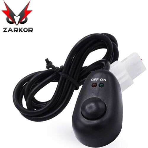 Zarkor 70cm Wire 3Pin 9-30V Push Button Switch Drop-shaped Switch With Wire Harness With Red Green LED Indicator Light