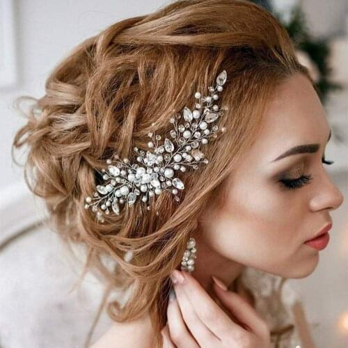 ZMHP84 Rhinestone Silver Bridal Accessories Wedding Hair Vines Wedding Hair Jewelry Wedding Hair Tiara Bridal Headwear