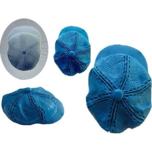 Sports hat chocolate silicone mold fondant Cake decoration mold soap mold Free shipping