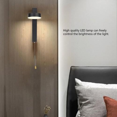 12W LED Wall Light Dimmable Bedside Wall Lamp with Switch Modern Indoor Light for Bedroom 85-265V