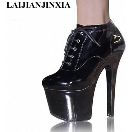 New sexy stage performance high heels, 17cm waterproof platform club pole dancing high help single Dance Shoes