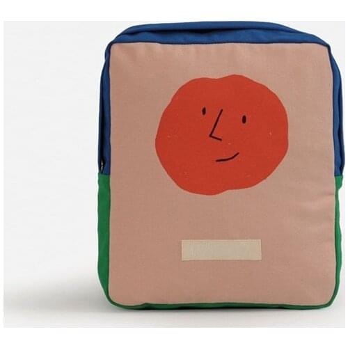 Pre-sale Kids Backpack 2021 Back To School BC A/W Color Matching Letter Embroidery Backpack Cute Childrens Leisure School Bag