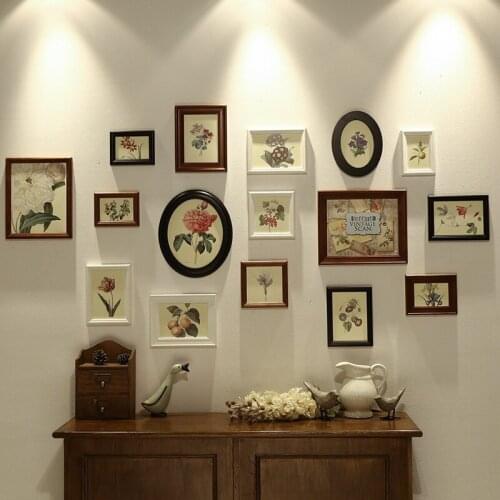 Vintage Flower Picture Frames Quality Wooden Europe Style Photo Frames Home Living Room Wall Hanging Frames Marcos Para Fotos Q