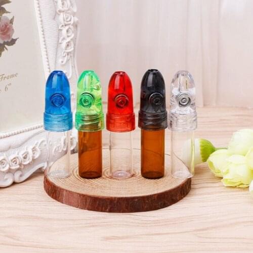 1pc Portable Snuff Top Bullet Dispenser Snorter Rocket Snuffer Acrylic Glass New