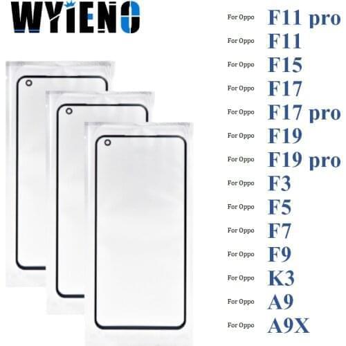 2 in 1 Black Digitizer LCD Sensor Glass Panel For Oppo F11 Pro K3 F11 A9 A9X Touch Screen Glass lens + With OCA Film
