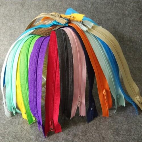 10 pcs/lot Nylon Tape Zip Coil Zippers Tailor Sewer Craft 9 Inch 23 cm Crafters DIY Accessories for Sewing Clothing 10 Colors