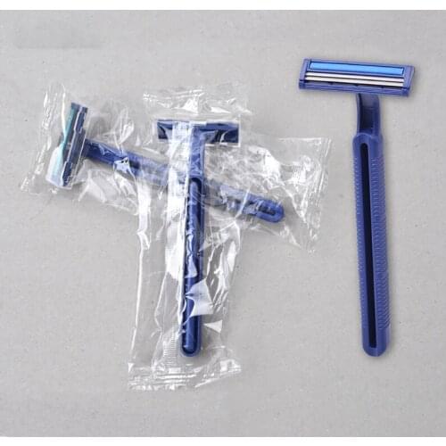 10 Pcs Razor Blades Disposable Stainless Steel Shavers High End Twin Blade Razors w/ Non-slip Handle for Men and Women