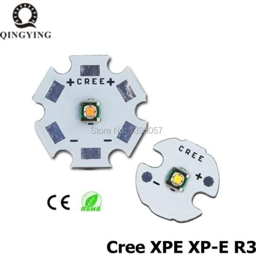 20pcs Cree LED XPE XP-E R3 3535 SMD 1W 3W High Power LED Diode Cold Warm White Red Green Blue Yellow With 20mm Star PCB Base