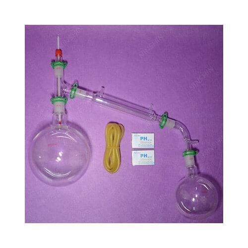 2000ml,24/40,Glass Distillation Apparatus,New Lab Vacuum Distill Glassware Kit