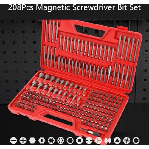 208Pcs Magnetic Screwdriver Bit Set Impact Ready Drill Driver Bits Tool Kit